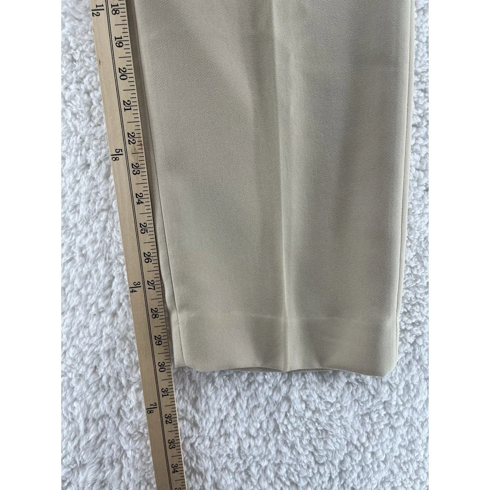 J Crew Essential Pant In City Crepe Women's Size 8 Beige Tapered Academia Career